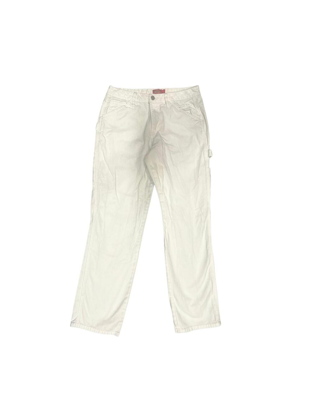 Dickies Carpenter Pants Womens 27 White Workwear Utility Y2K Skater Straight Leg